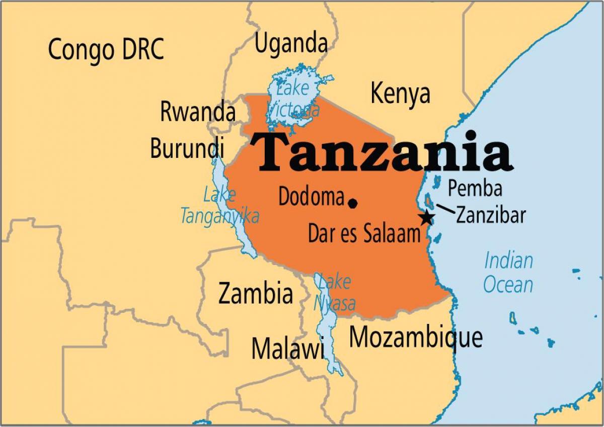 Térkép tanzániai dar es salaam