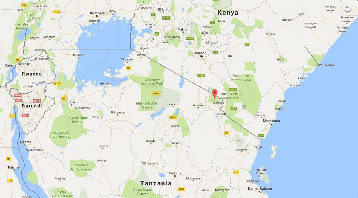 tanzánia elhelyezkedés a világ térkép