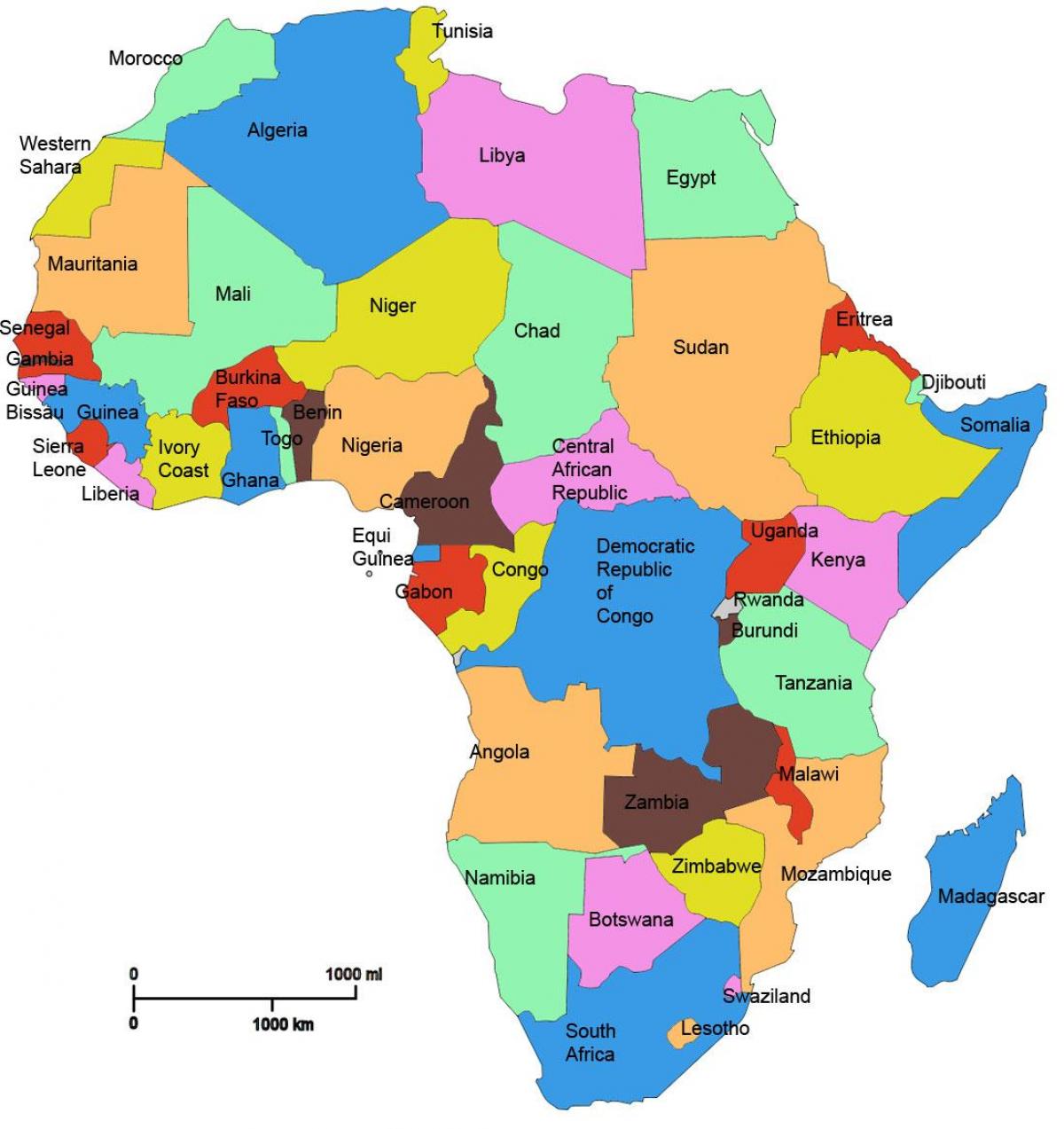 afrika térkép mutatja, tanzánia
