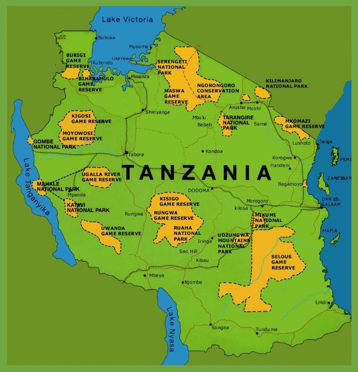 egy térkép tanzánia