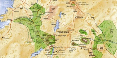 Térkép észak-tanzánia