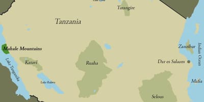 Térkép tanzánia-hegység