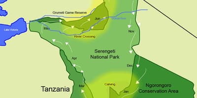 Térkép tanzánia migráció 